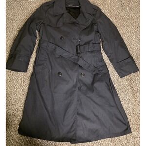 DSCP Garrison Collection Coat Mens 42R Navy Blue Trench Belted Lined All Weather
